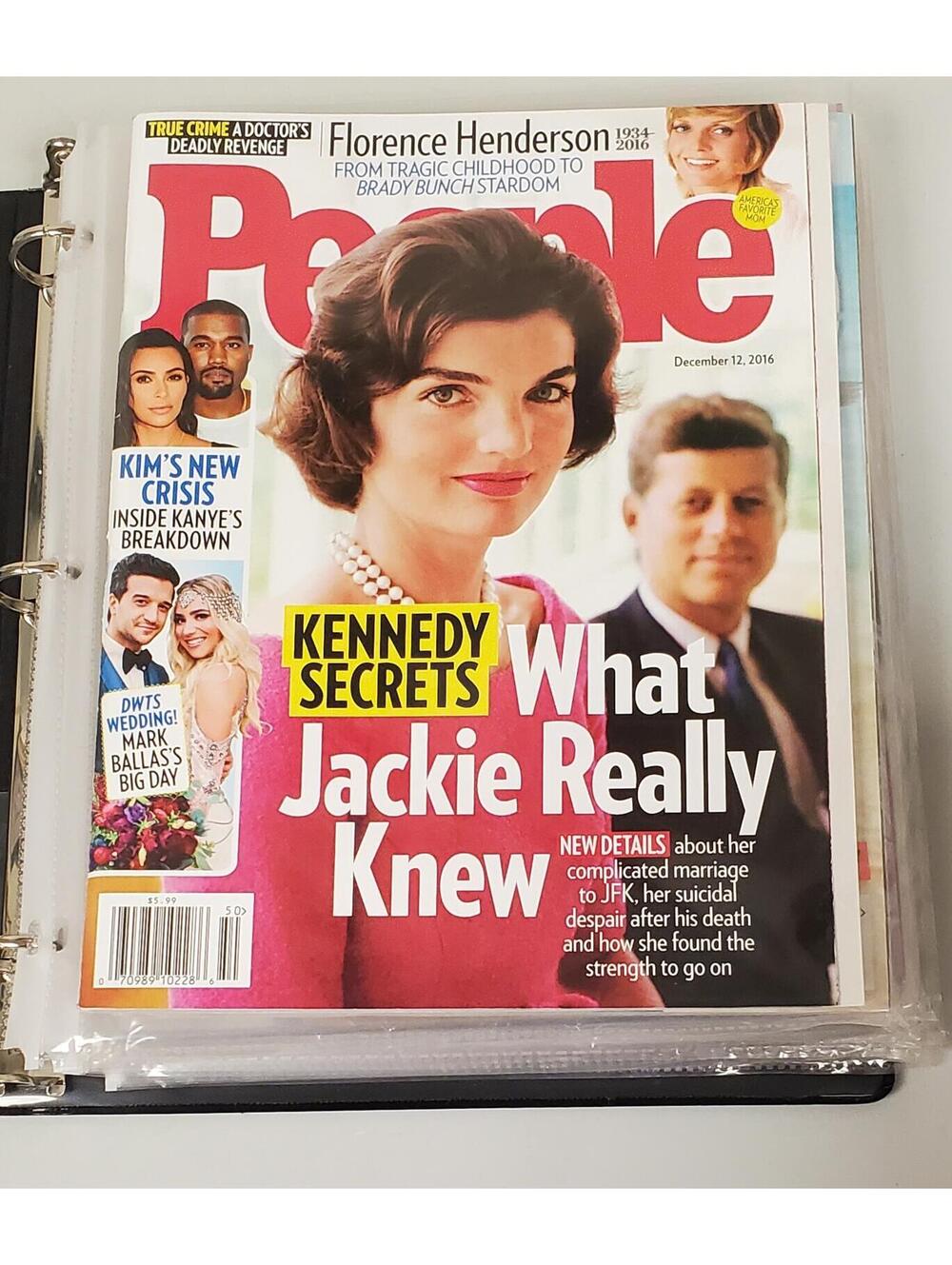 Lot of 10 Various People Magazine Celebrity Issues in Binder Sleeves VG